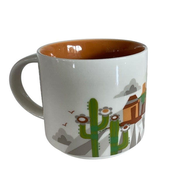 Starbucks Arizona You are Here Orange and White Mug with Southwestern Design - Picture 3 of 5